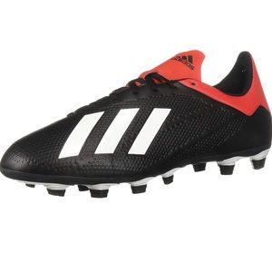 Adidas X 18.4 Fg Black/White/Red Soccer Shoes 8.5
